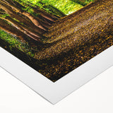 Art deco poster featuring a stylized spring scene in pastel hues on rolled canvas, suitable for dining room decor.