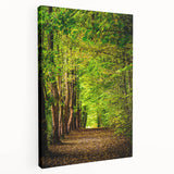 Spring-themed abstract painting on stretched canvas with vibrant green and soft yellow tones, suitable for kitchen wall art.