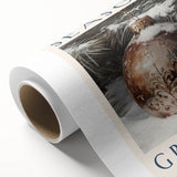 Art Deco style poster featuring a winter scene on rolled canvas, ideal for nursery wall art or dining room decor.