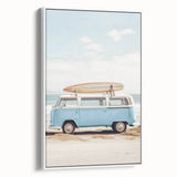 Vintage poster art of a colorful abstract design on a large framed canvas, suitable for living room decor.