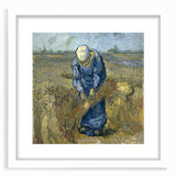 Textured art print of abstract swirls in deep blue and yellow on a white framed canvas, suitable for bedroom art.