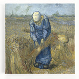 Black and white stretched canvas depicting Van Gogh's 'Starry Night' in a large format, ideal for kitchen wall art.