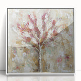 Textured Abstract Tree - Modern Living Room Wall Art on Canvas