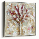 Textured Abstract Tree - Modern Living Room Wall Art on Canvas