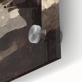 Modern Wall Art - Monochromatic Abstract Bedroom Scene in Grayscale