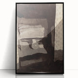 Modern Wall Art - Monochromatic Abstract Bedroom Scene in Grayscale