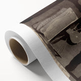 Modern Wall Art - Monochromatic Abstract Bedroom Scene in Grayscale