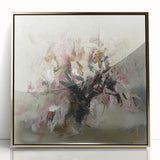 Abstract Floral Elegance - Modern Living Room Wall Art