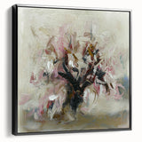 Abstract Floral Elegance - Modern Living Room Wall Art