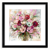 Vibrant Floral Bouquet - Modern Living Room Wall Art