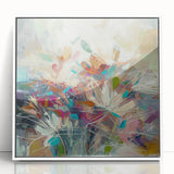 Abstract Floral Harmony - Modern Living Room Wall Art