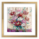 Bold Floral Elegance - Modern Living Room Wall Art on Canvas