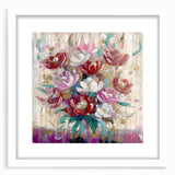 Bold Floral Elegance - Modern Living Room Wall Art on Canvas