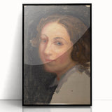 Modern Wall Art - Classic Portrait in Soft, Neutral Brushstrokes