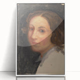 Modern Wall Art - Classic Portrait in Soft, Neutral Brushstrokes