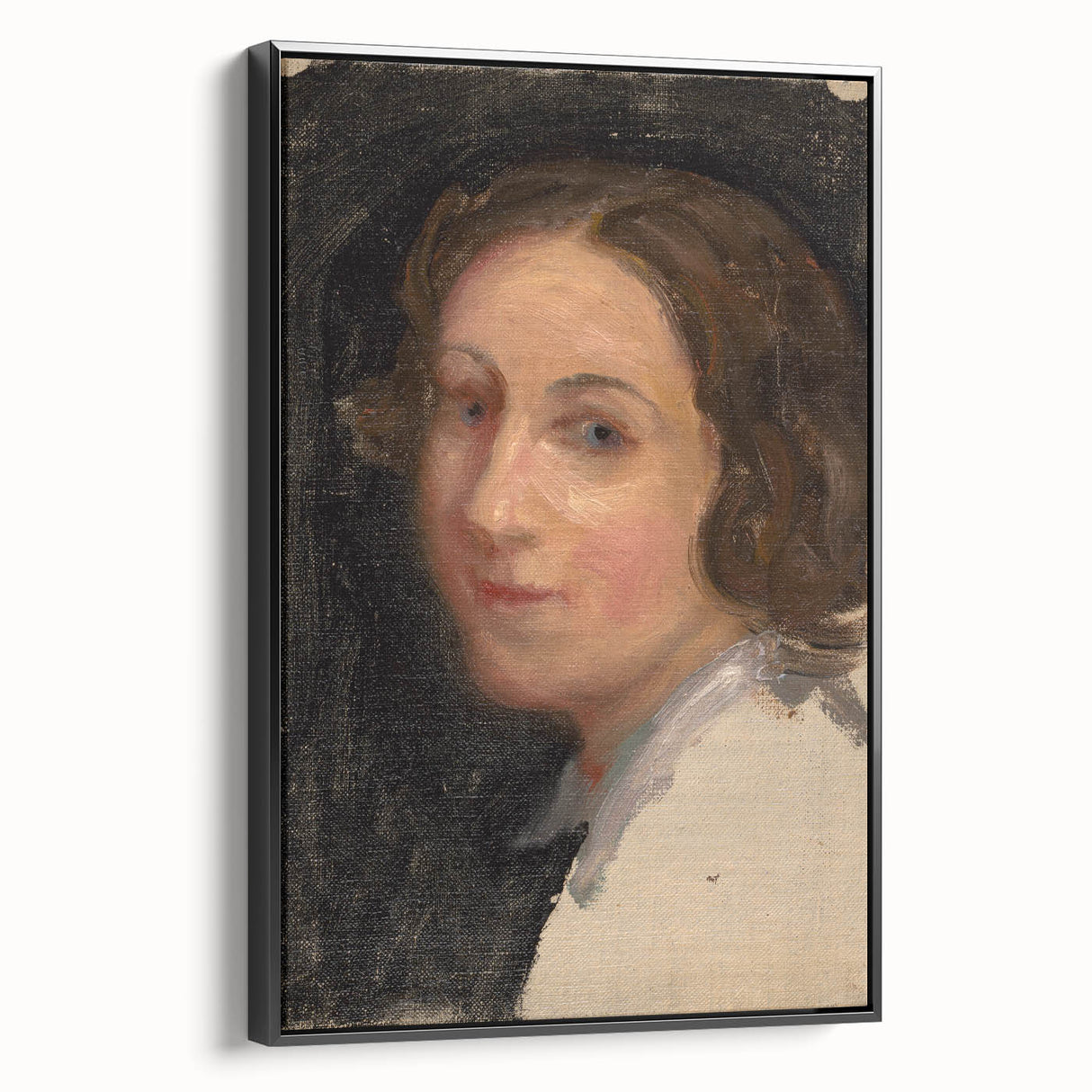 Modern Wall Art - Classic Portrait in Soft, Neutral Brushstrokes