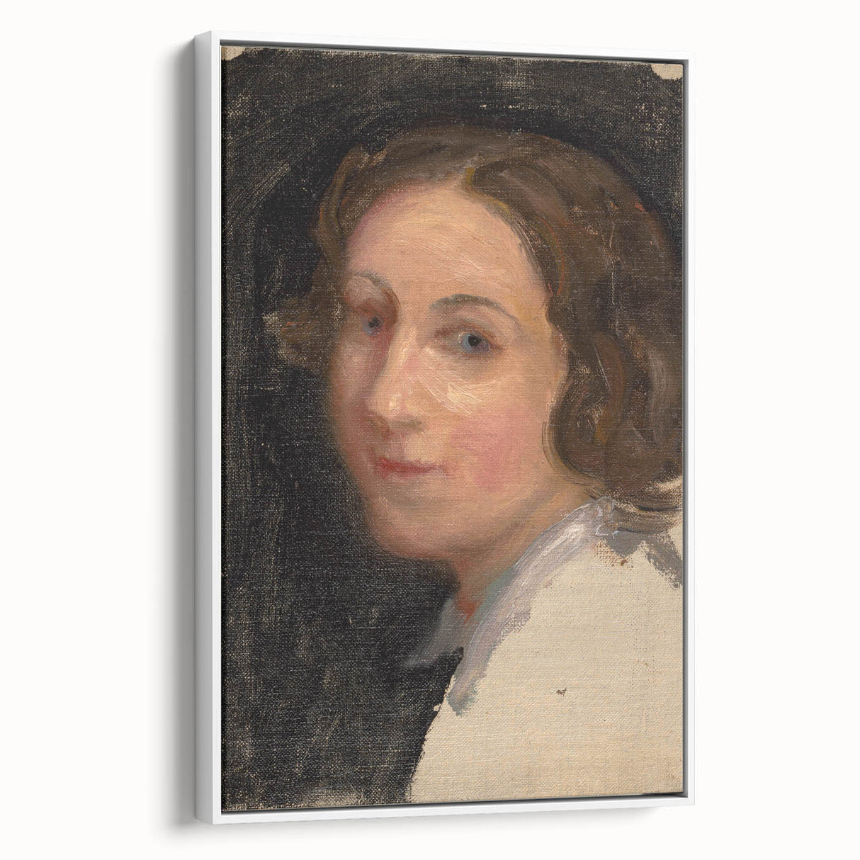 Modern Wall Art - Classic Portrait in Soft, Neutral Brushstrokes
