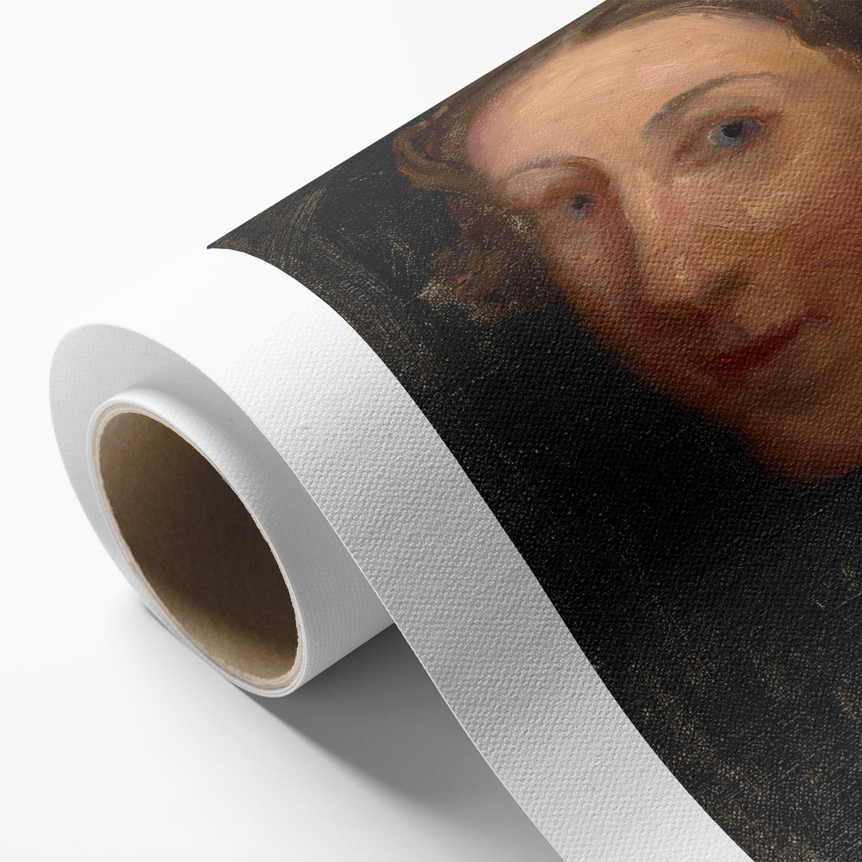 Modern Wall Art - Classic Portrait in Soft, Neutral Brushstrokes
