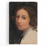 Modern Wall Art - Classic Portrait in Soft, Neutral Brushstrokes