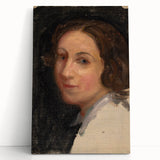 Modern Wall Art - Classic Portrait in Soft, Neutral Brushstrokes