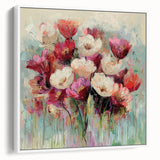 Romantic Floral Bloom - Modern Living Room Wall Art