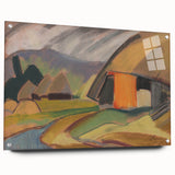 By the Village" Abstract Modern Art - Minimalist Wall Decor