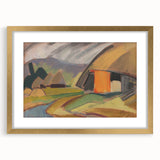 By the Village" Abstract Modern Art - Minimalist Wall Decor