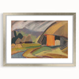 By the Village" Abstract Modern Art - Minimalist Wall Decor