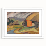 By the Village" Abstract Modern Art - Minimalist Wall Decor