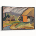 By the Village" Abstract Modern Art - Minimalist Wall Decor