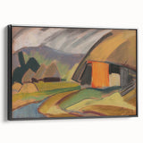 By the Village" Abstract Modern Art - Minimalist Wall Decor