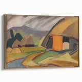 By the Village" Abstract Modern Art - Minimalist Wall Decor