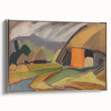 By the Village" Abstract Modern Art - Minimalist Wall Decor