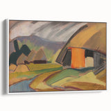 By the Village" Abstract Modern Art - Minimalist Wall Decor