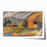 By the Village" Abstract Modern Art - Minimalist Wall Decor
