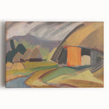 By the Village" Abstract Modern Art - Minimalist Wall Decor