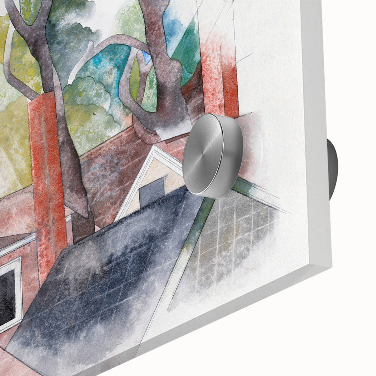 Rooftops and Trees" Modern Wall Art - Abstract Contemporary Decor