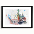 Rooftops and Trees" Modern Wall Art - Abstract Contemporary Decor