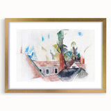 Rooftops and Trees" Modern Wall Art - Abstract Contemporary Decor