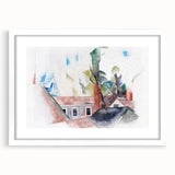Rooftops and Trees" Modern Wall Art - Abstract Contemporary Decor