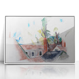 Rooftops and Trees" Modern Wall Art - Abstract Contemporary Decor