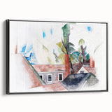 Rooftops and Trees" Modern Wall Art - Abstract Contemporary Decor