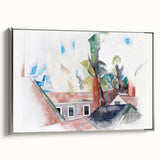 Rooftops and Trees" Modern Wall Art - Abstract Contemporary Decor