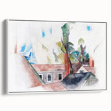Rooftops and Trees" Modern Wall Art - Abstract Contemporary Decor
