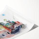 Rooftops and Trees" Modern Wall Art - Abstract Contemporary Decor