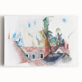 Rooftops and Trees" Modern Wall Art - Abstract Contemporary Decor
