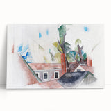 Rooftops and Trees" Modern Wall Art - Abstract Contemporary Decor