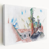 Rooftops and Trees" Modern Wall Art - Abstract Contemporary Decor