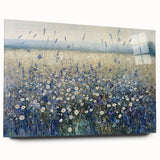 Tranquil Wildflower Field - Modern Living Room Wall Art