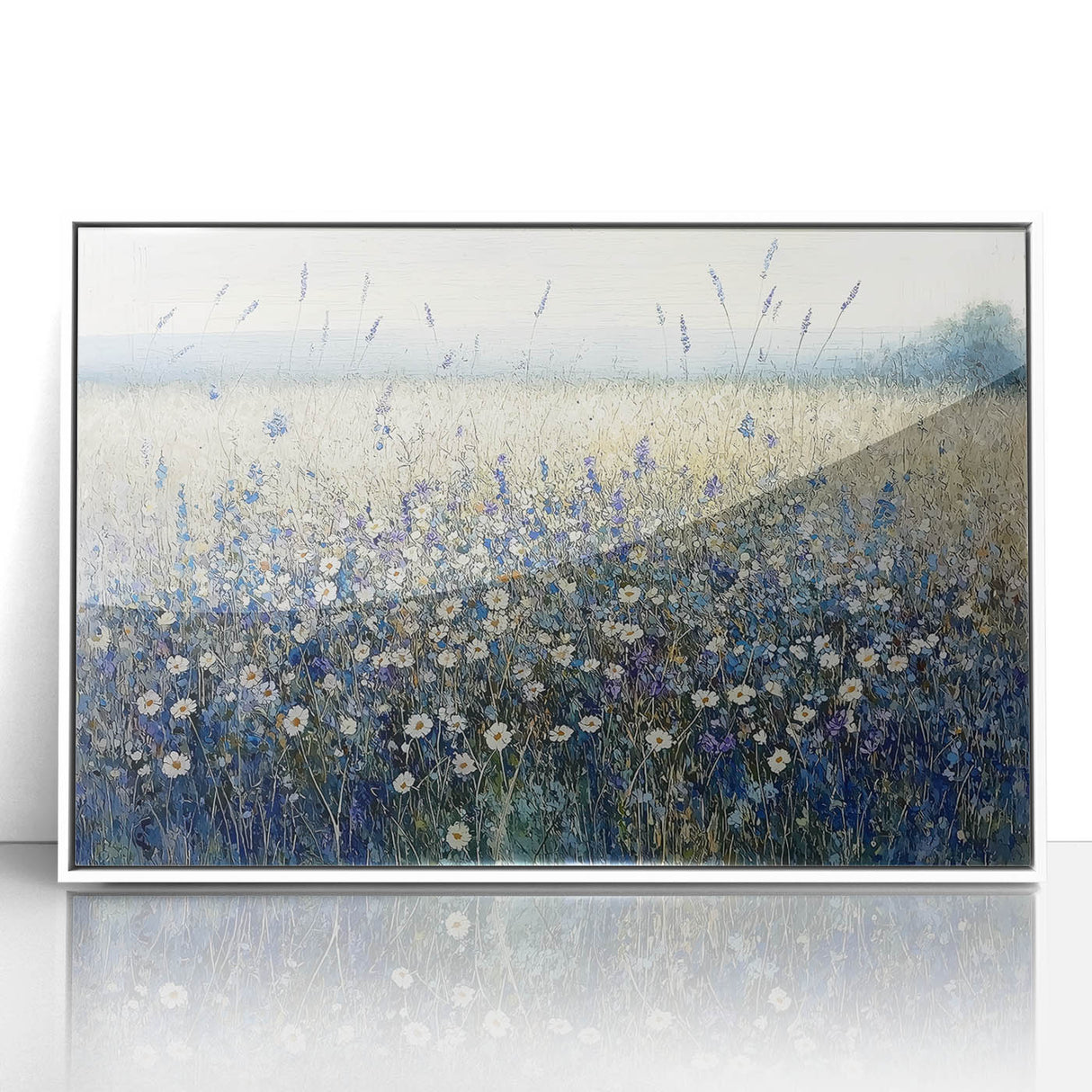 Tranquil Wildflower Field - Modern Living Room Wall Art